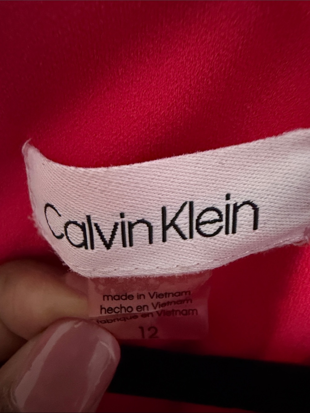 Calvin Klein Pink V‑Neck Sheath Dress with Ruching Sleeves - Picture 2 of 3